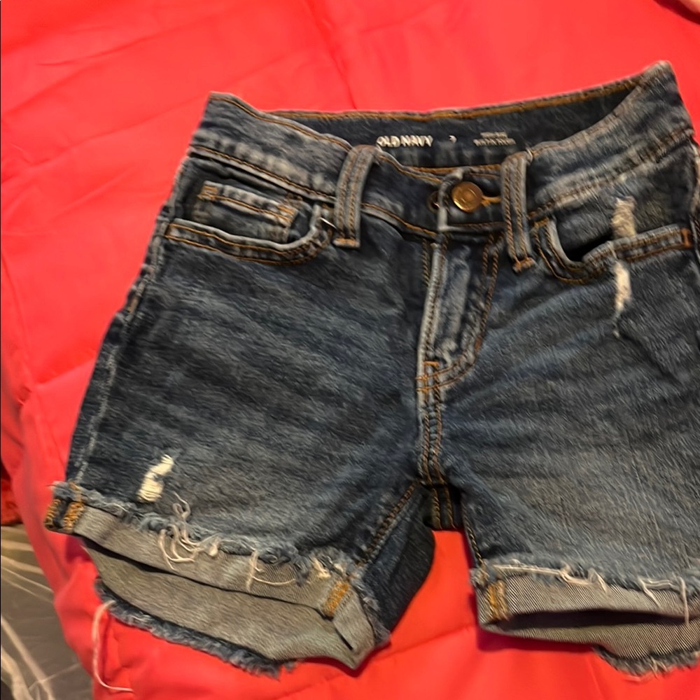 Old Navy Blue Distressed Denim Shorts